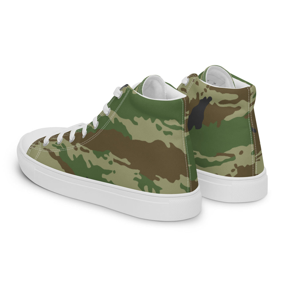 Russian Kamysh REX Tiger CAMO Men’s high top canvas shoes - Mens High Top Canvas Shoes