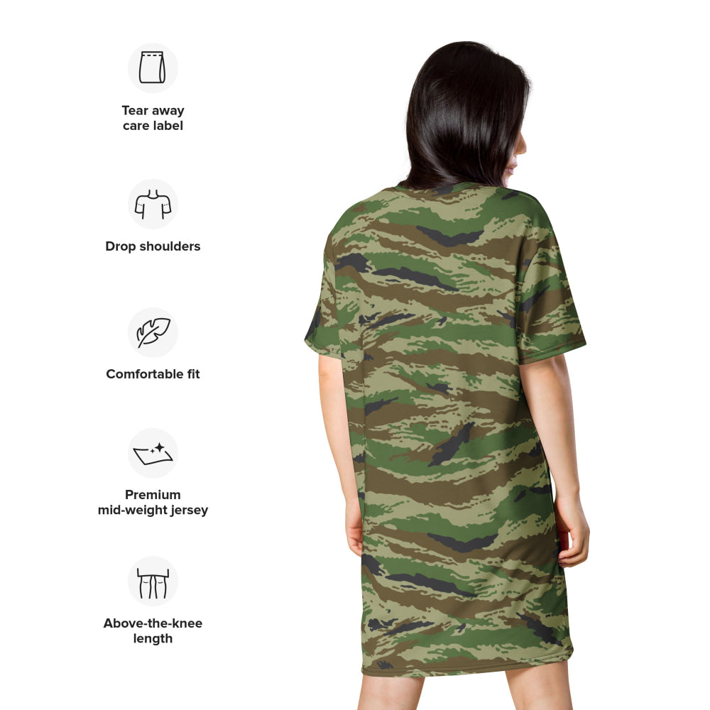 Russian Kamysh REX Tiger CAMO T-shirt dress - Womens T-Shirt Dress