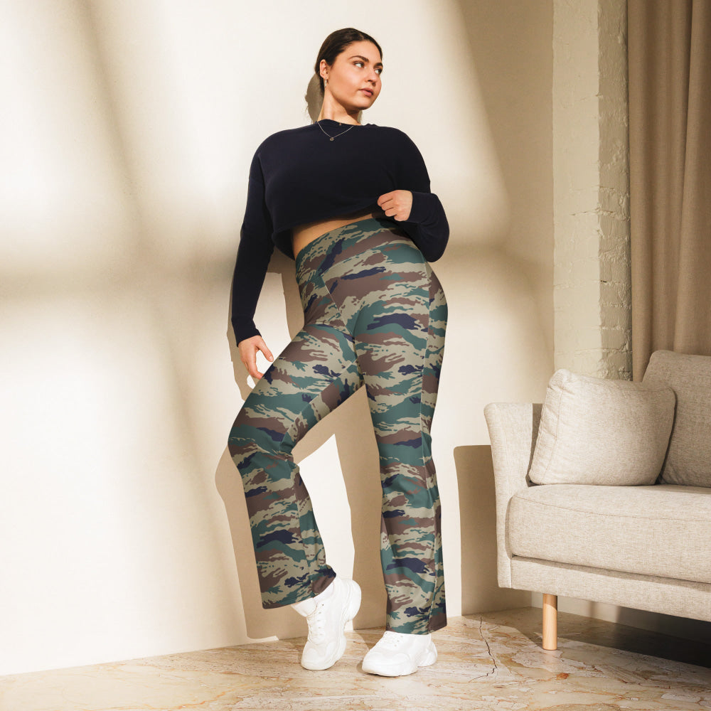 Russian Kamysh SPLAV Tiger CAMO Flare leggings - Womens Leggings