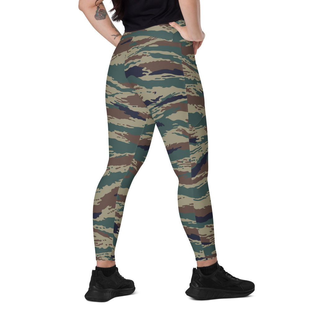 Russian Kamysh SPLAV Tiger CAMO Leggings with pockets - 2XS - Womens With Pockets