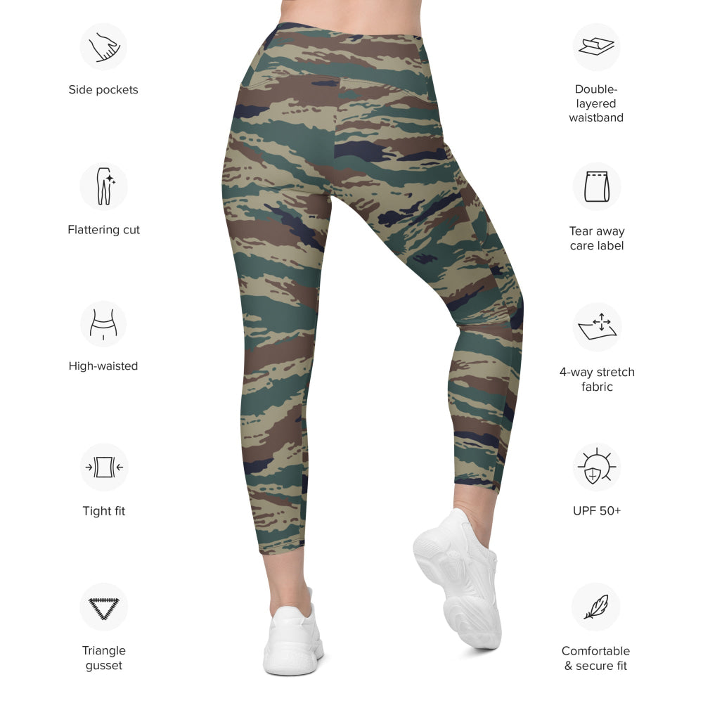 Russian Kamysh SPLAV Tiger CAMO Leggings with pockets - Womens With Pockets