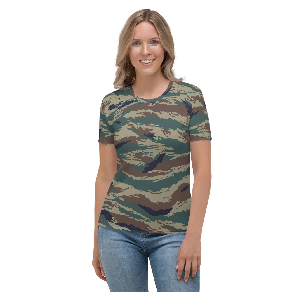 Russian Kamysh SPLAV Tiger CAMO Women’s T-shirt - XS - Womens T-Shirt