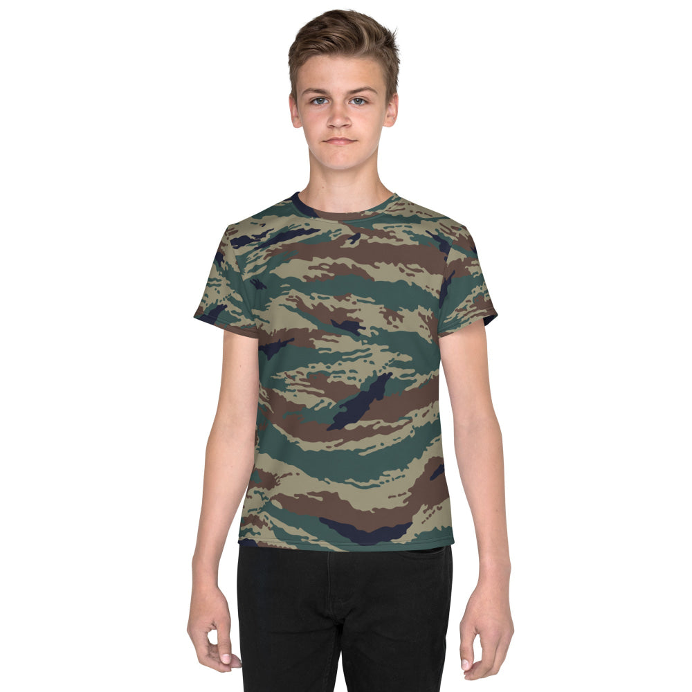 Russian Kamysh SPLAV Tiger CAMO Youth crew neck t-shirt - 8 - Crew Neck T-shirt