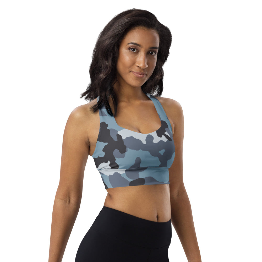 Russian KKO Urban Blue CAMO Longline sports bra - Womens Sports Bra