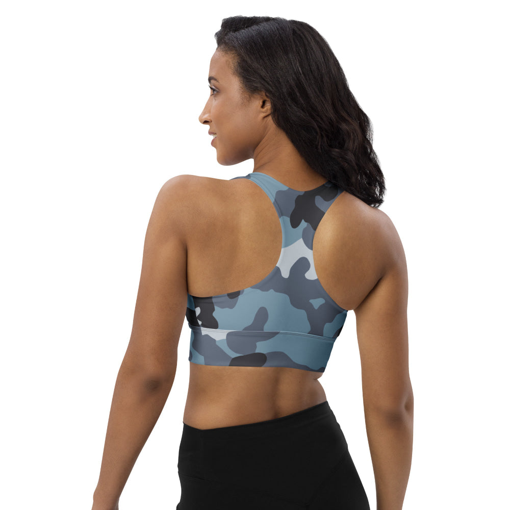 Russian KKO Urban Blue CAMO Longline sports bra - Womens Sports Bra