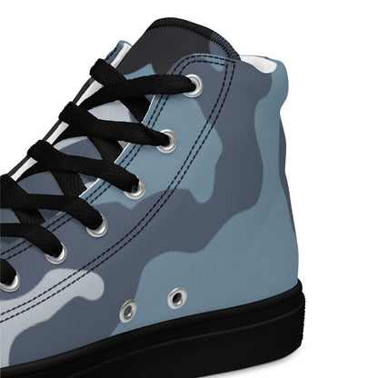 Russian KKO Urban Blue CAMO Mens high top canvas shoes - High Top Canvas Shoes