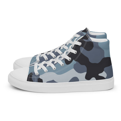 Russian KKO Urban Blue CAMO Men’s high top canvas shoes - Mens High Top Canvas Shoes