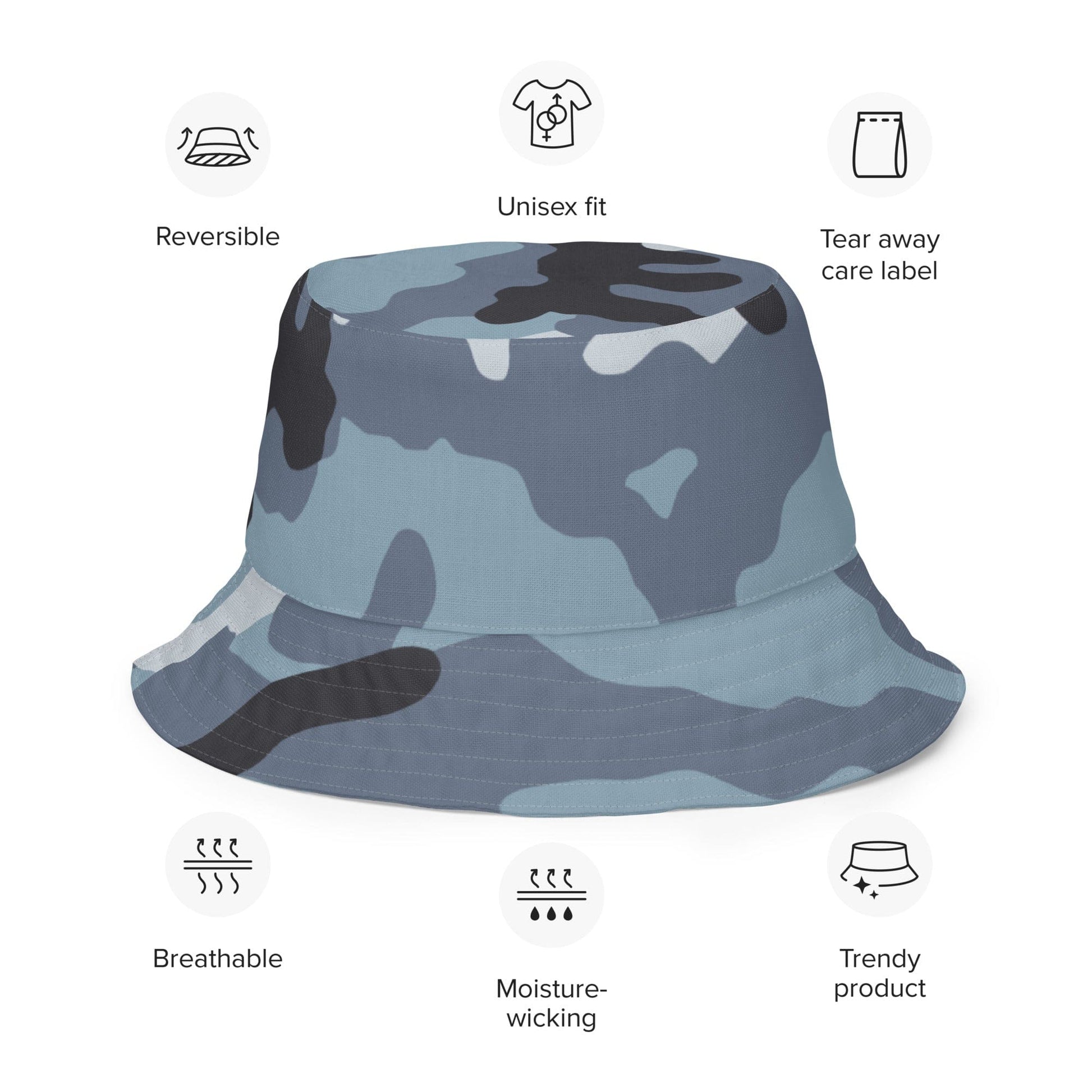 Russian KKO Urban Blue CAMO Reversible bucket hat - Bucket Hat