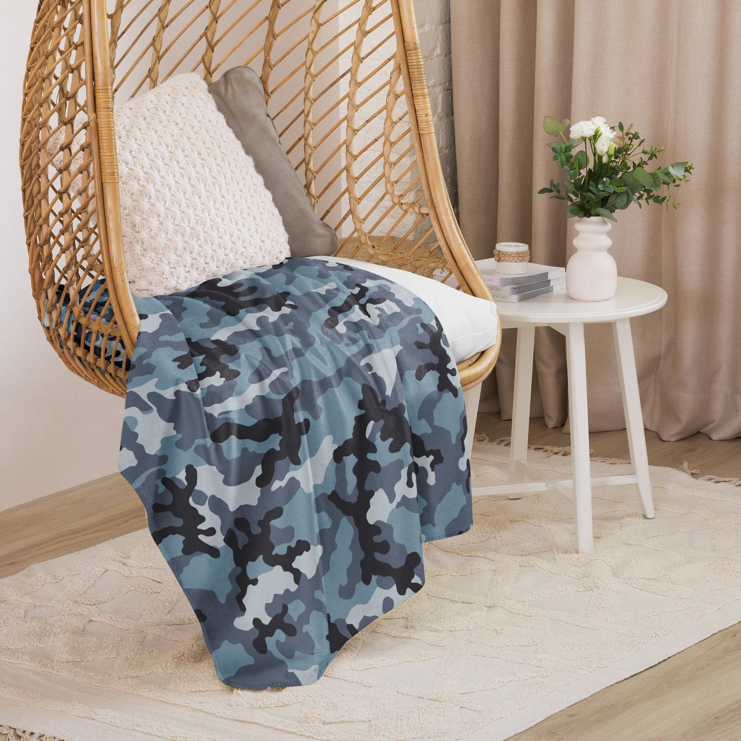 Russian KKO Urban Blue CAMO Sherpa blanket - Blankets
