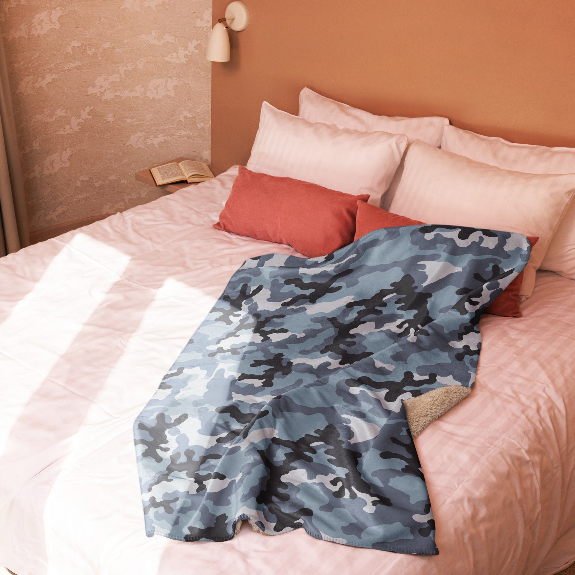 Russian KKO Urban Blue CAMO Sherpa blanket - Blankets