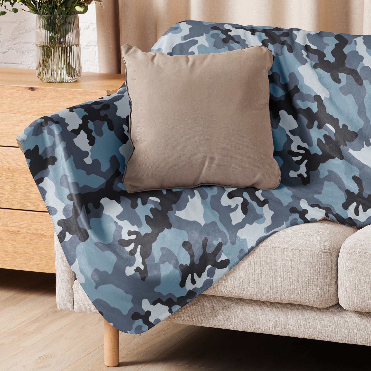 Russian KKO Urban Blue CAMO Sherpa blanket - Blankets