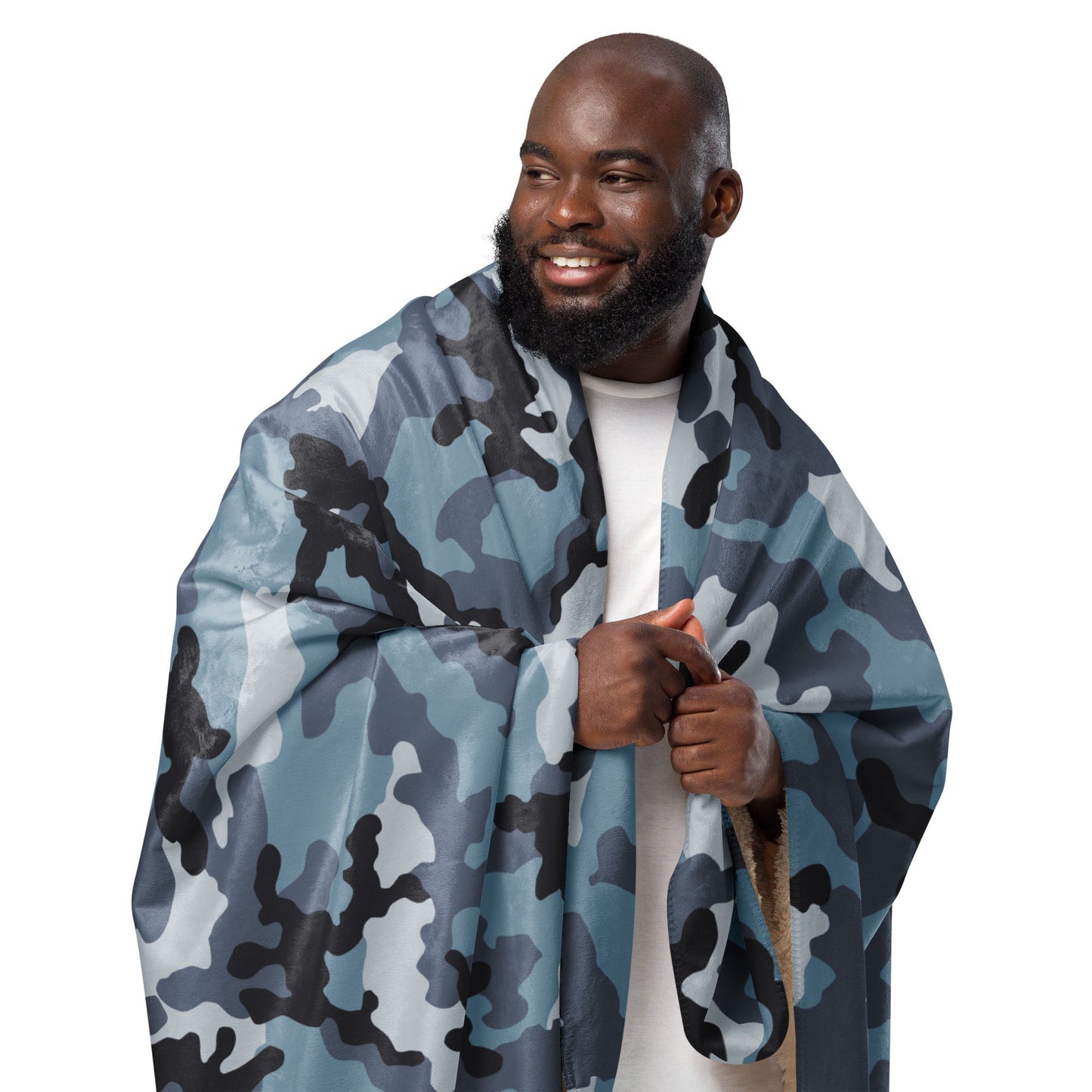 Russian KKO Urban Blue CAMO Sherpa blanket - Blankets
