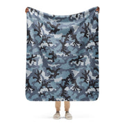 KKO Urban Blue Russian CAMO Sherpa Blanket - 50″×60″
