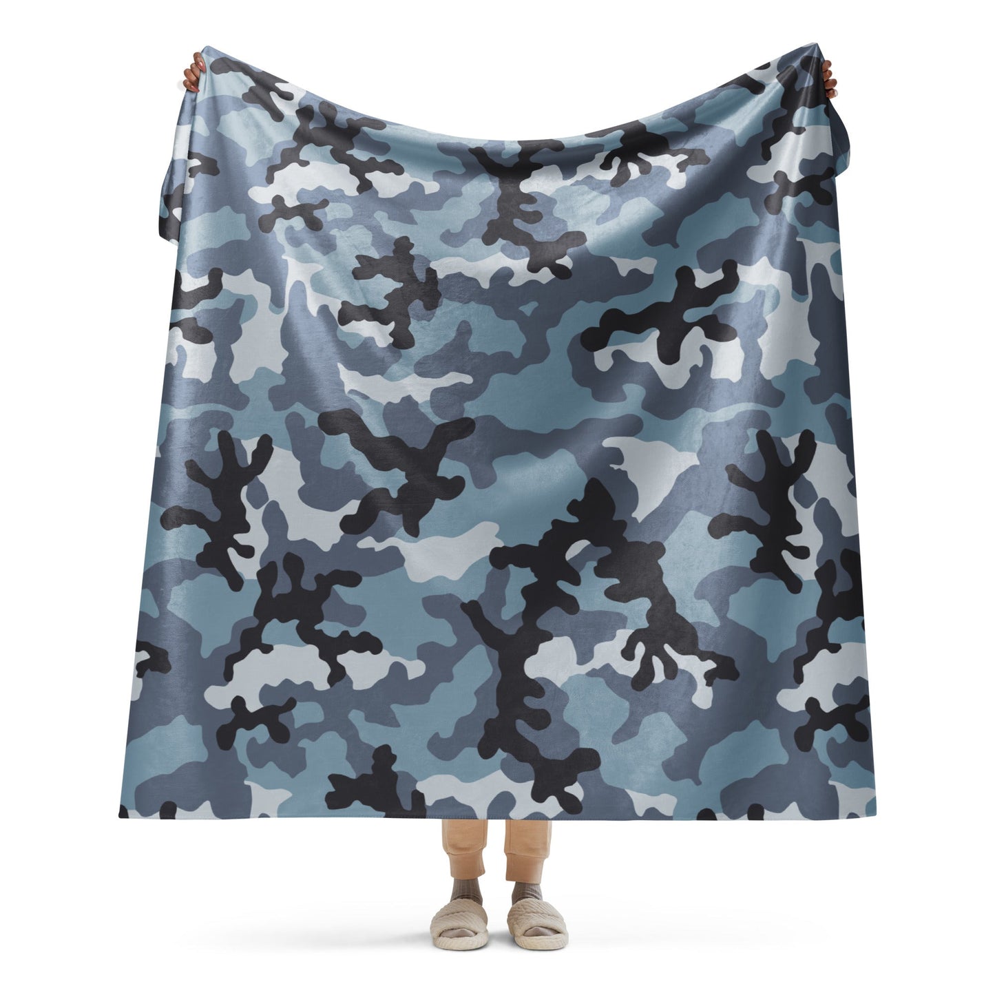 Russian KKO Urban Blue CAMO Sherpa blanket - 60″×80″ - Blankets