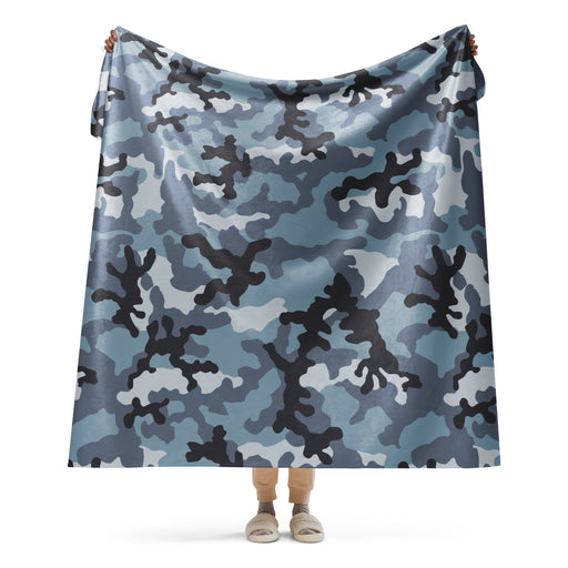 KKO Urban Blue Russian CAMO Sherpa Blanket - 60″×80″
