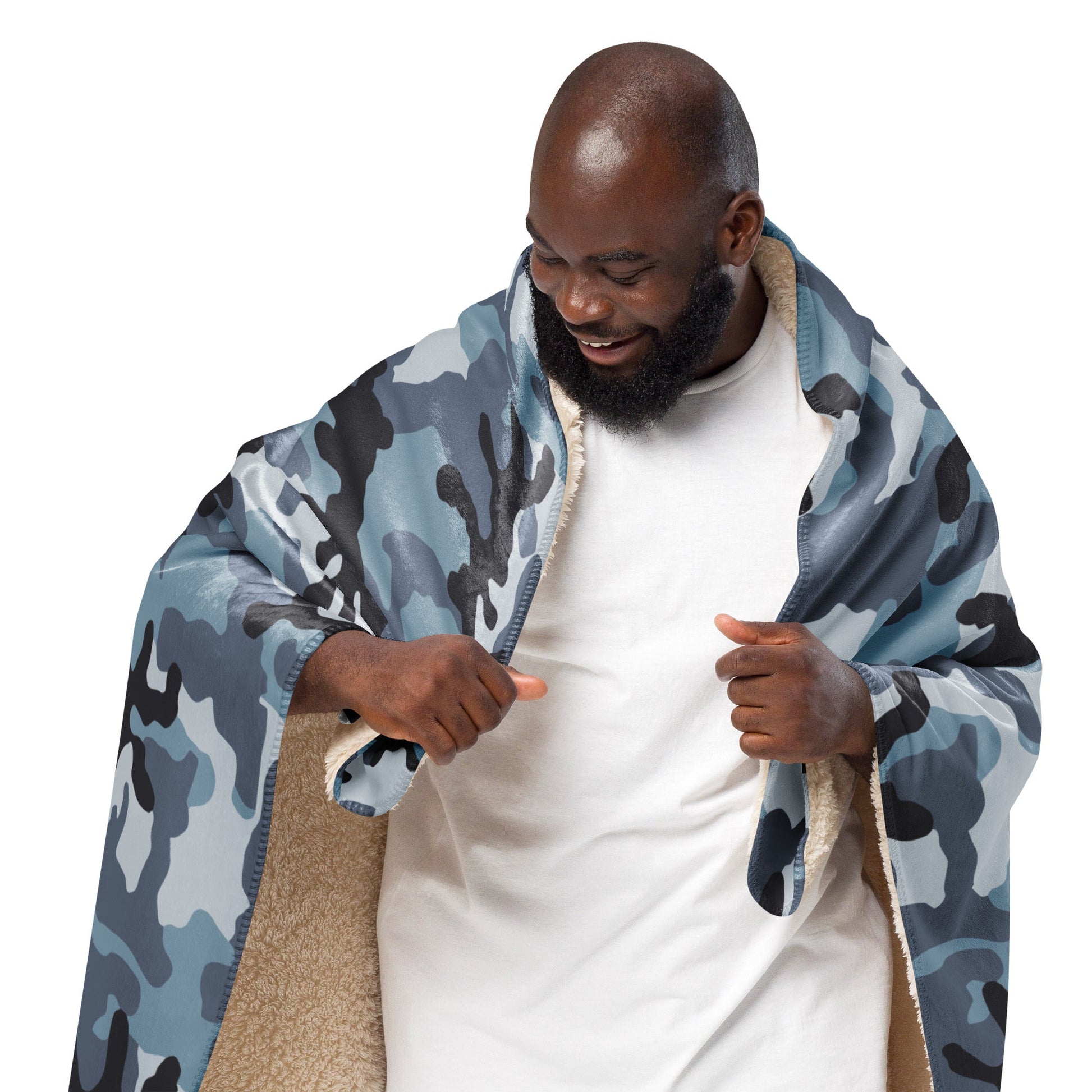 Russian KKO Urban Blue CAMO Sherpa blanket - Blankets