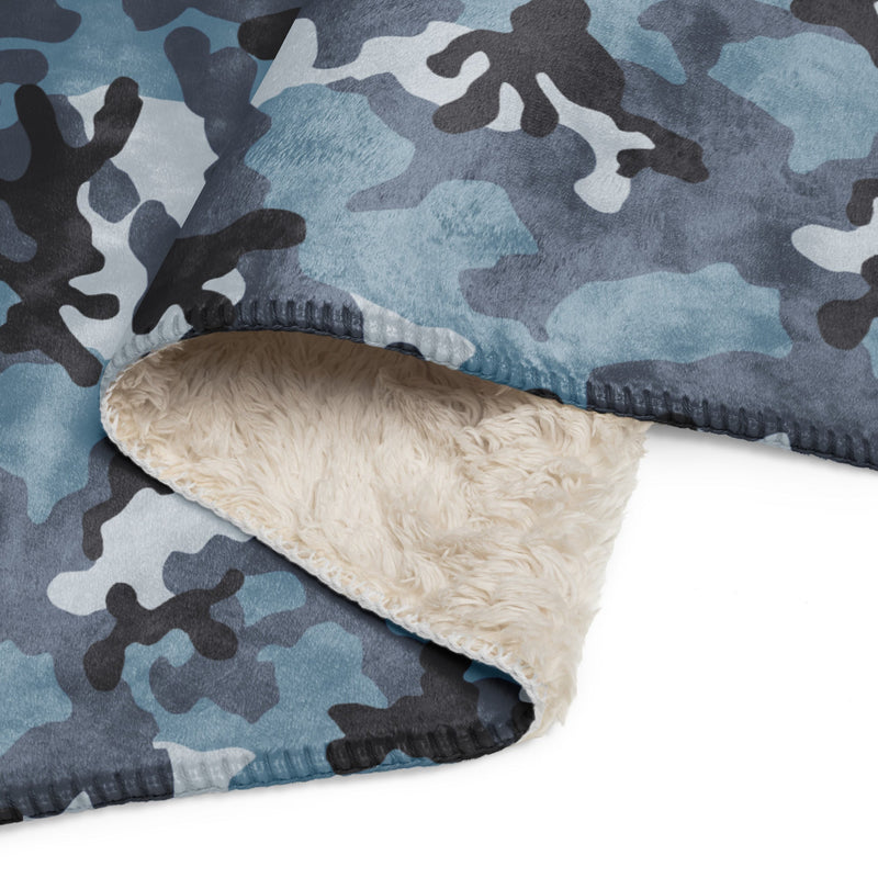 KKO Urban Blue Russian CAMO Sherpa Blanket