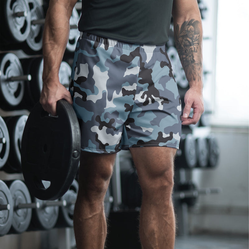 KKO Urban Blue Russian CAMO Unisex Athletic Long Shorts - XS