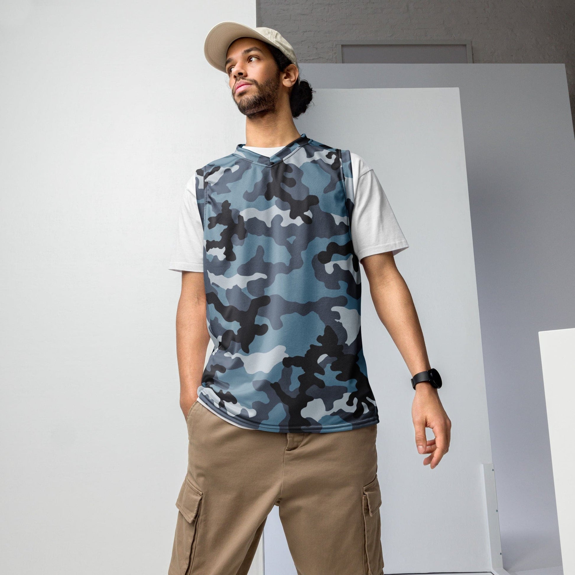 Russian KKO Urban Blue CAMO unisex basketball jersey - 2XS - Unisex Basketball Jersey