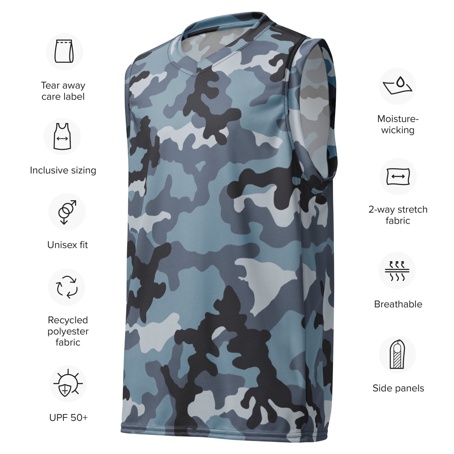 Russian KKO Urban Blue CAMO unisex basketball jersey - Basketball Jerseys