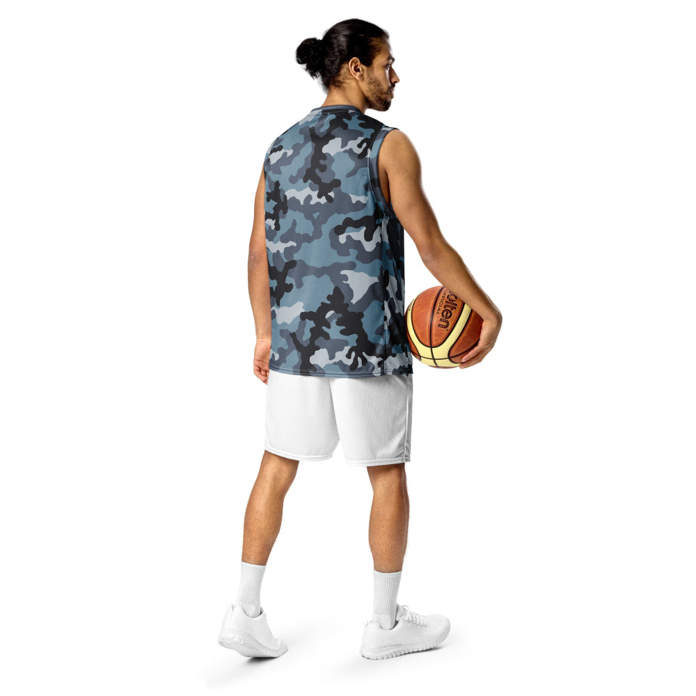 Russian KKO Urban Blue CAMO unisex basketball jersey - Unisex Basketball Jersey