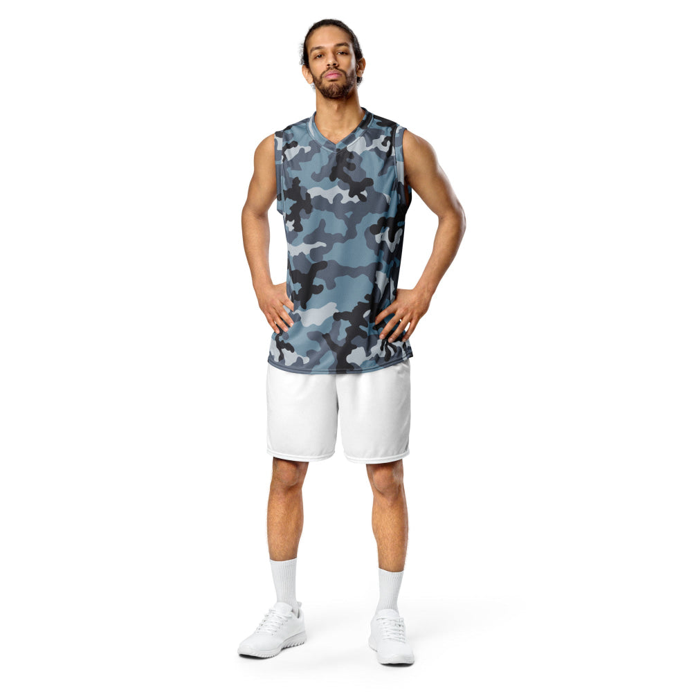 Russian KKO Urban Blue CAMO unisex basketball jersey - Unisex Basketball Jersey