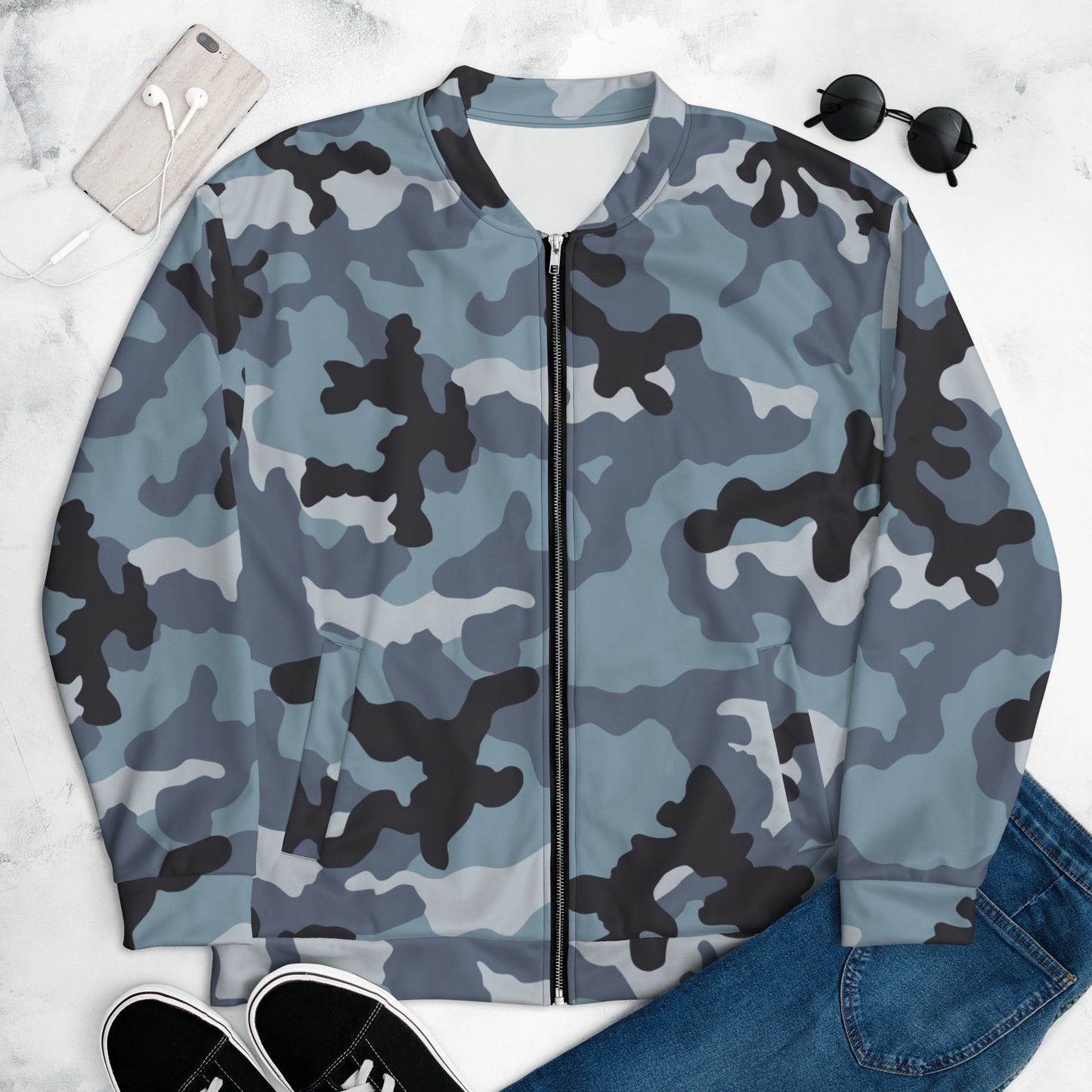 Russian KKO Urban Blue CAMO Unisex Bomber Jacket - XS - Jackets