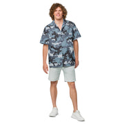 KKO Urban Blue Russian CAMO Unisex Short-Sleeve Button Shirt - 2XS - Button-Up