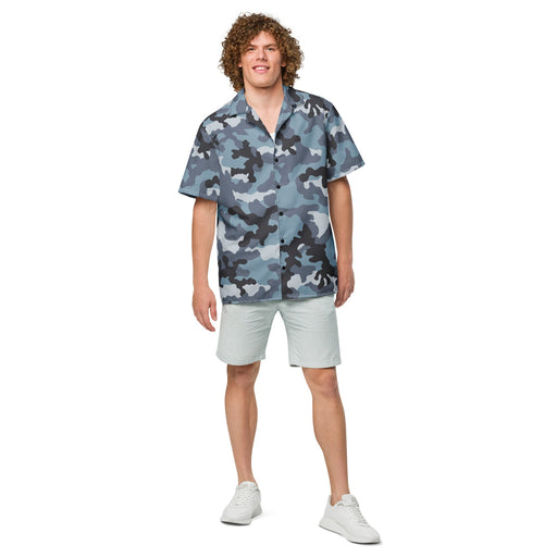 KKO Urban Blue Russian CAMO Unisex Short-Sleeve Button Shirt - 2XS - Button-Up