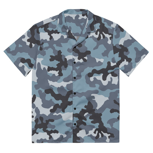 KKO Urban Blue Russian CAMO Unisex Short-Sleeve Button Shirt - Button-Up