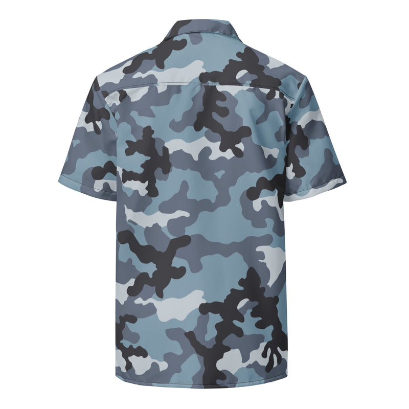 KKO Urban Blue Russian CAMO Unisex Short-Sleeve Button Shirt - Button-Up