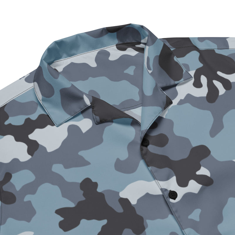 KKO Urban Blue Russian CAMO Unisex Short-Sleeve Button Shirt - Button-Up