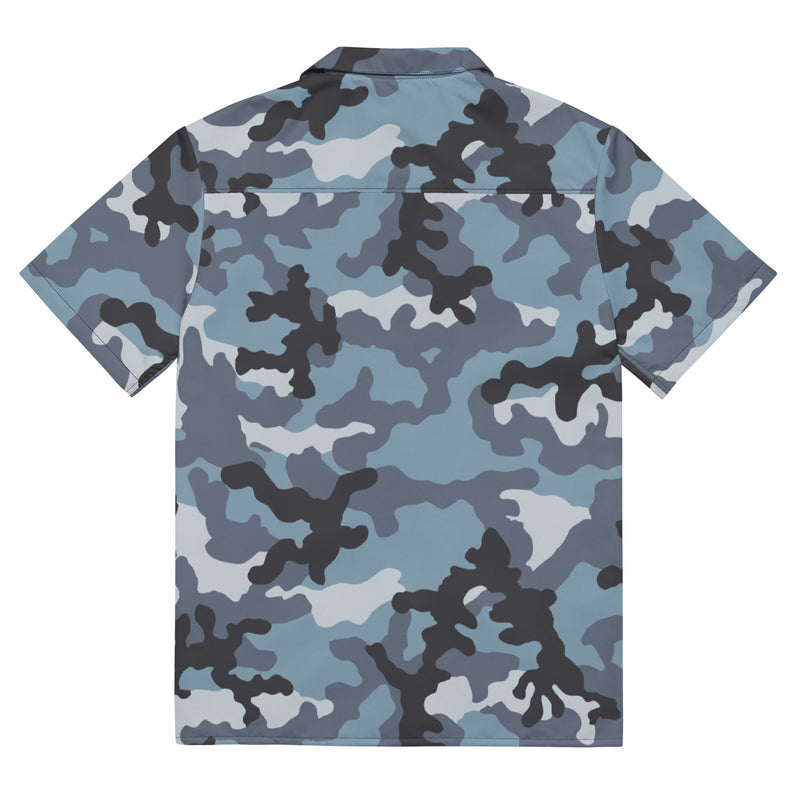 KKO Urban Blue Russian CAMO Unisex Short-Sleeve Button Shirt - Button-Up