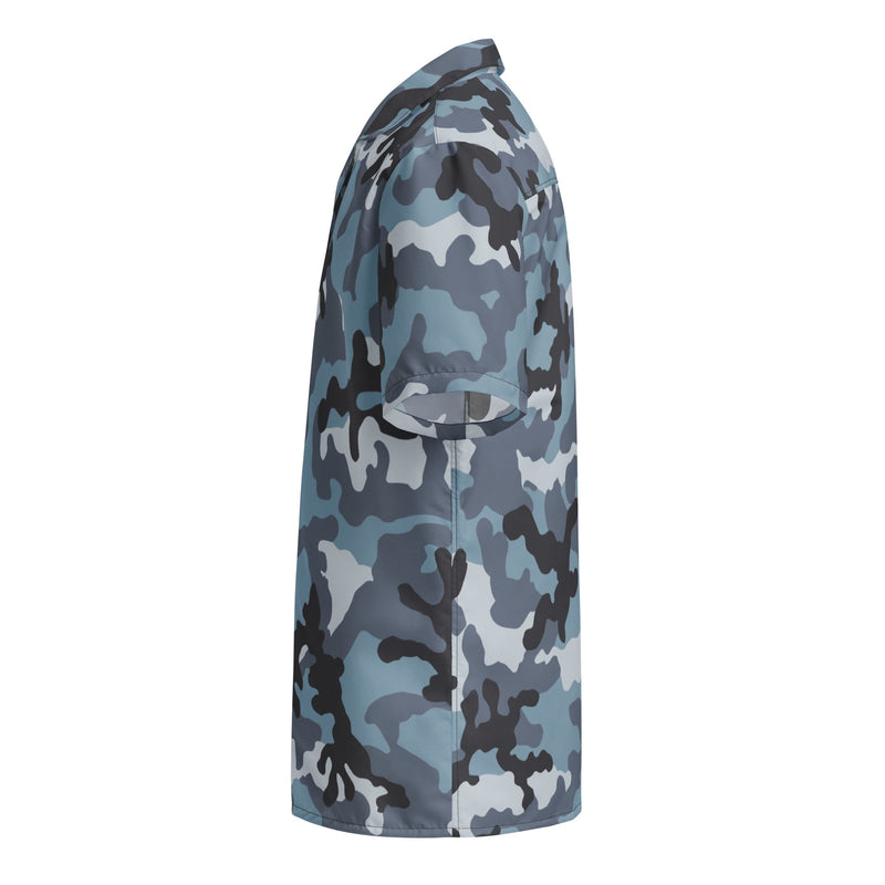 KKO Urban Blue Russian CAMO Unisex Short-Sleeve Button Shirt - Button-Up
