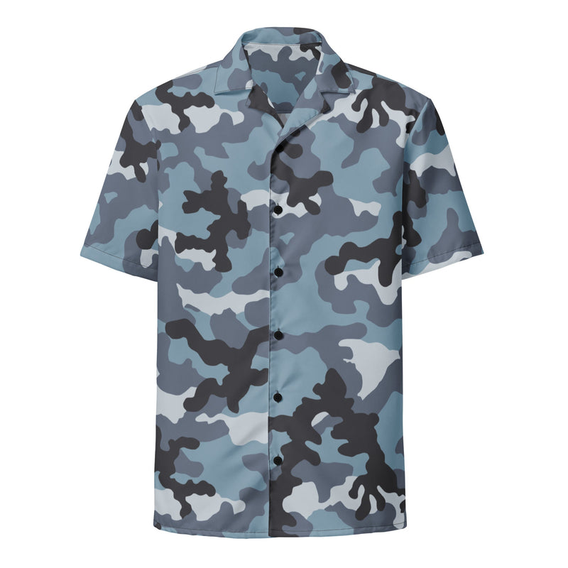 KKO Urban Blue Russian CAMO Unisex Short-Sleeve Button Shirt - Button-Up