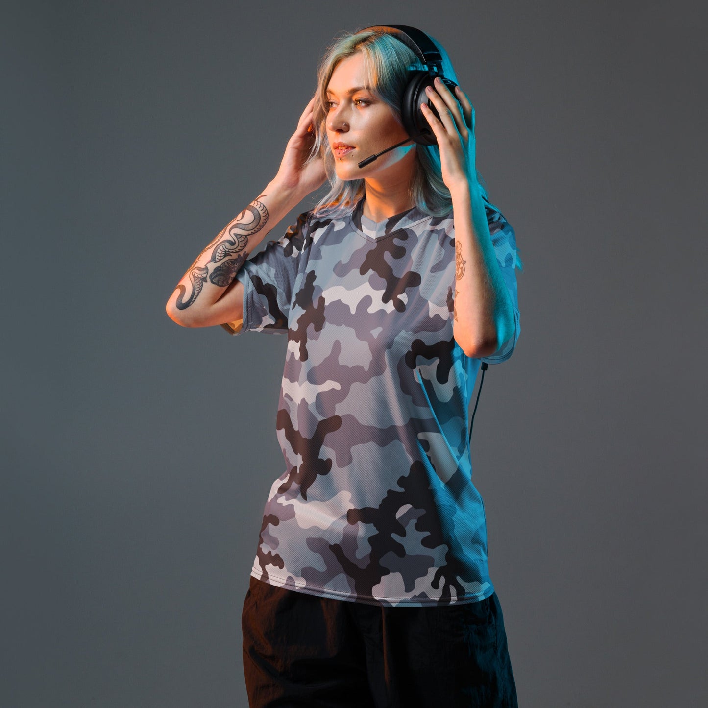 Russian KKO Urban Blue CAMO unisex sports jersey - Sports Jerseys