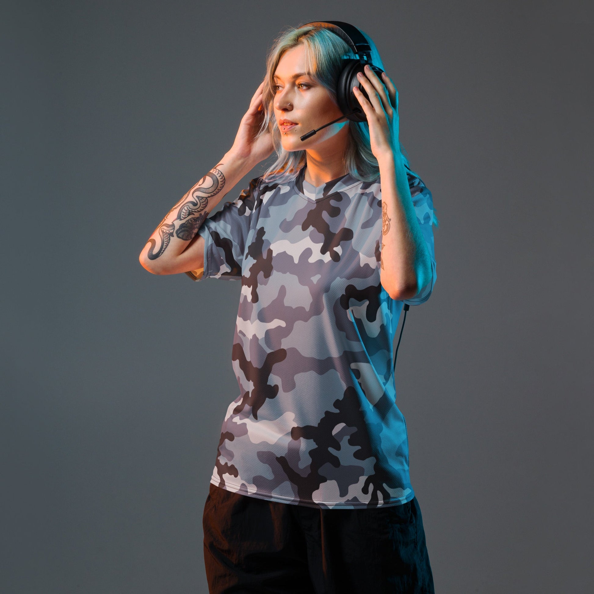 Russian KKO Urban Blue CAMO unisex sports jersey - Sports Jerseys