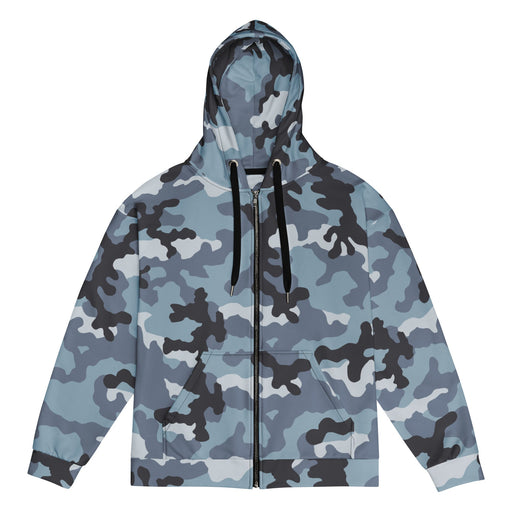 KKO Urban Blue Russian CAMO Unisex Zip Hoodie - 2XS