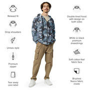 KKO Urban Blue Russian CAMO Unisex Zip Hoodie