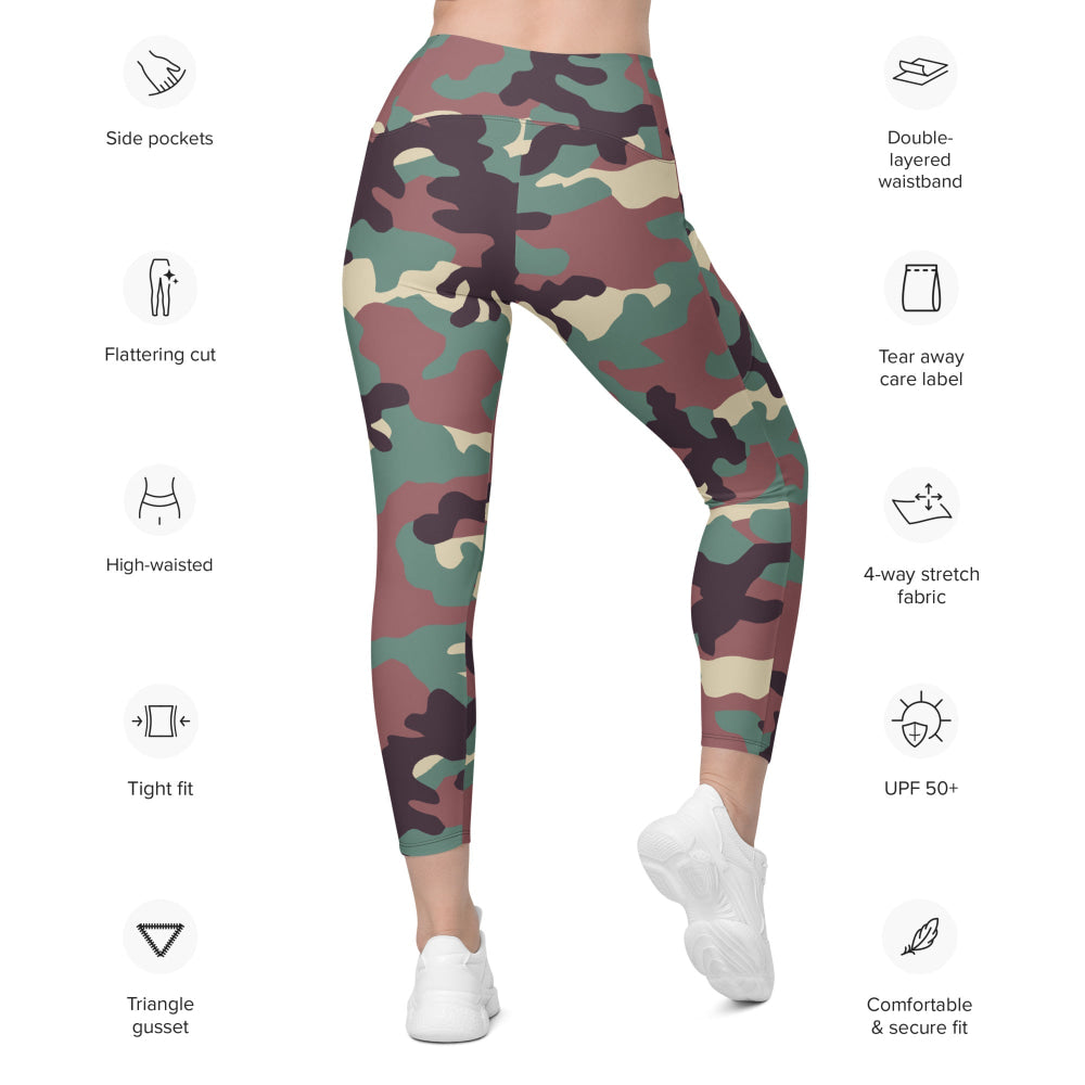 Russian KKO Woodland CAMO Leggings with pockets - Womens With Pockets