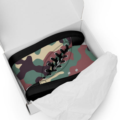 Russian KKO Woodland CAMO Mens high top canvas shoes - High Top Canvas Shoes