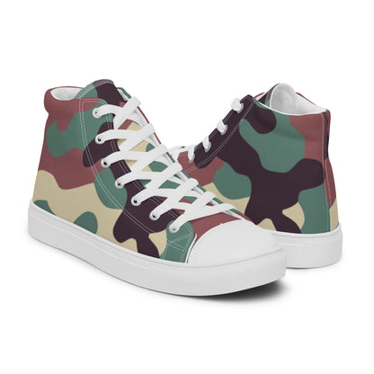 Russian KKO Woodland CAMO Men’s high top canvas shoes - Mens High Top Canvas Shoes