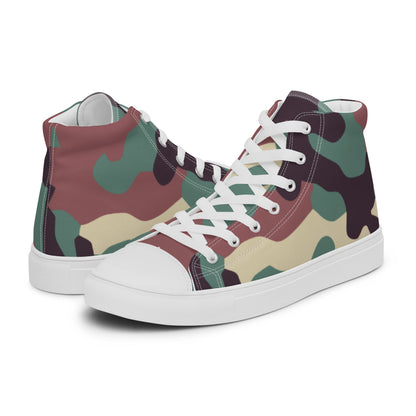 Russian KKO Woodland CAMO Men’s high top canvas shoes - Mens High Top Canvas Shoes