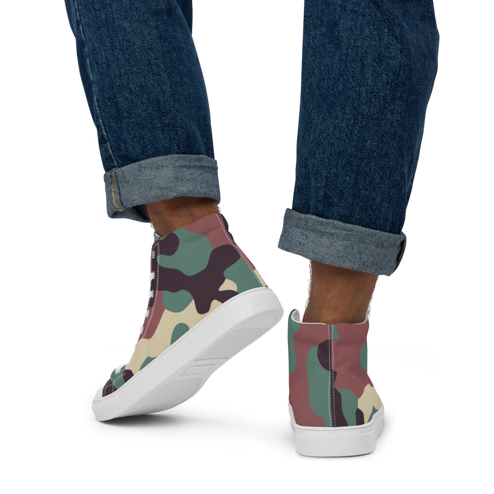 Russian KKO Woodland CAMO Men’s high top canvas shoes - Mens High Top Canvas Shoes