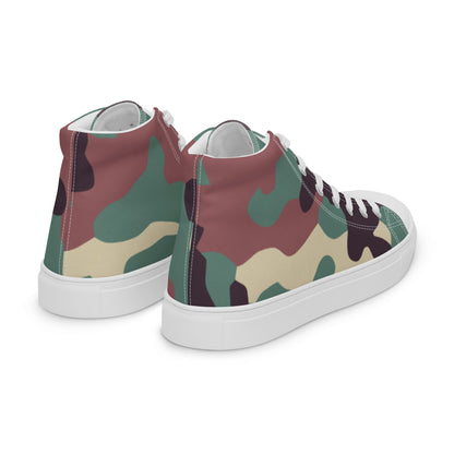 Russian KKO Woodland CAMO Men’s high top canvas shoes - Mens High Top Canvas Shoes