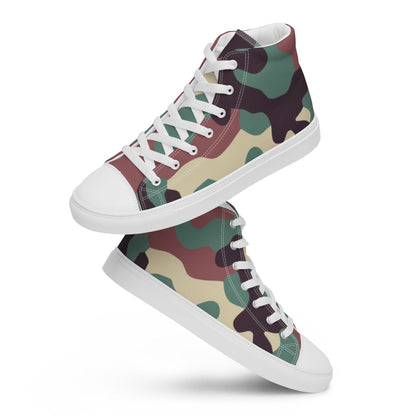 Russian KKO Woodland CAMO Men’s high top canvas shoes - Mens High Top Canvas Shoes