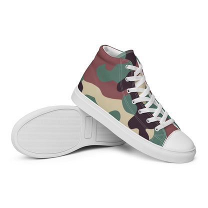 Russian KKO Woodland CAMO Men’s high top canvas shoes - Mens High Top Canvas Shoes