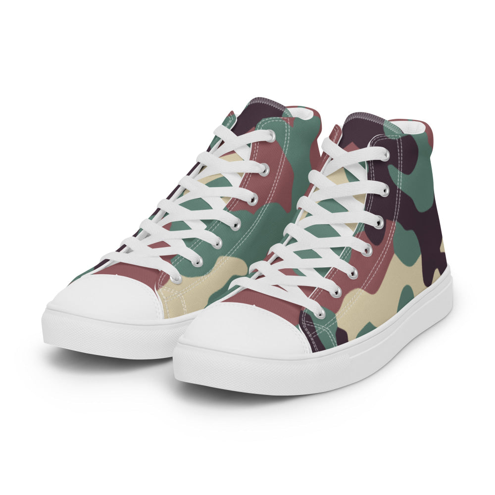 Russian KKO Woodland CAMO Men’s high top canvas shoes - Mens High Top Canvas Shoes