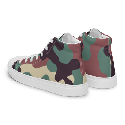 Russian KKO Woodland CAMO Men’s high top canvas shoes - Mens High Top Canvas Shoes