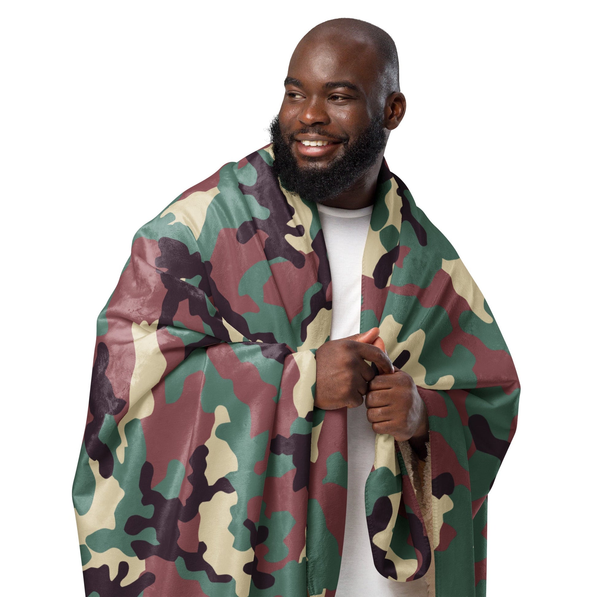 Russian KKO Woodland CAMO Sherpa blanket - Blankets